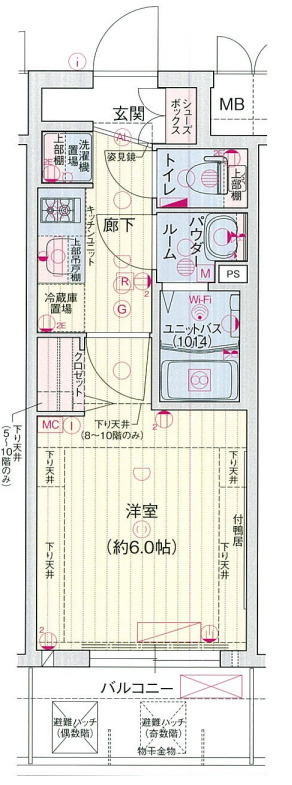 プレサンス難波マジョリティの間取り