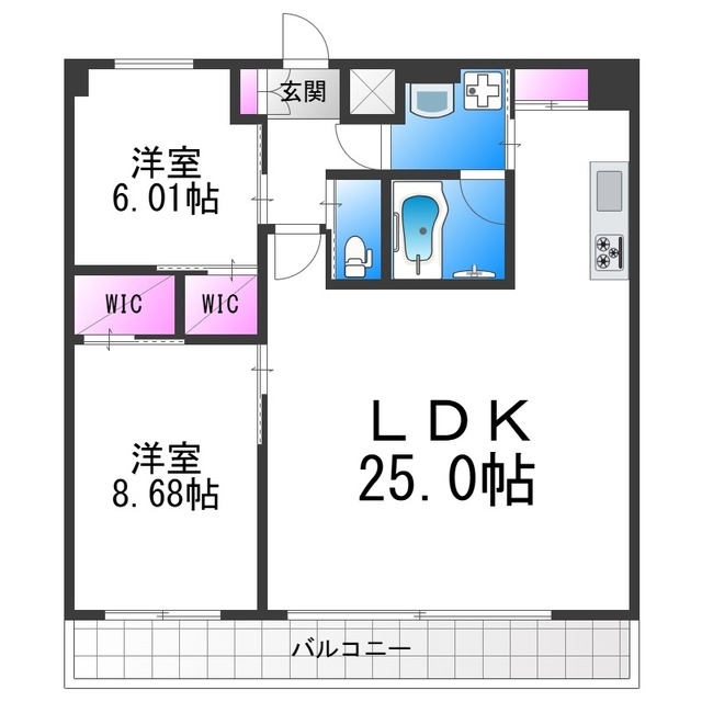 プレジオ帝塚山の間取り