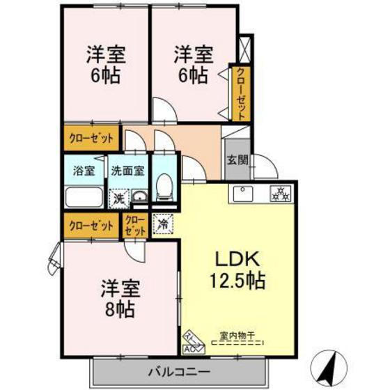 メイユールヤマタケＢの間取り