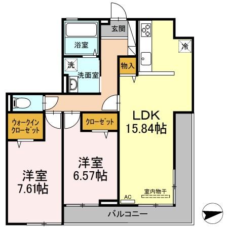 鳥栖市本町のアパートの間取り