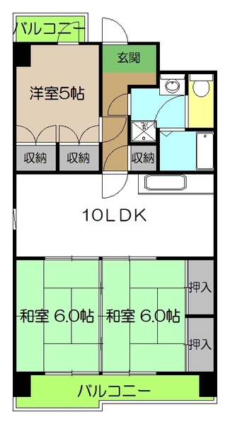 アーバンハイツ上町の間取り