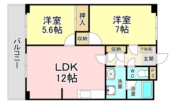 上馬寄スカイハイツの間取り