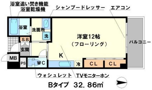 吹田市山田北のマンションの間取り