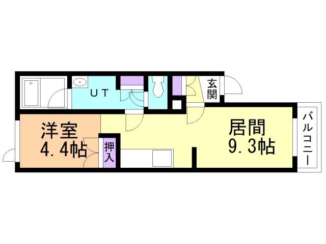 石狩郡当別町春日町のアパートの間取り