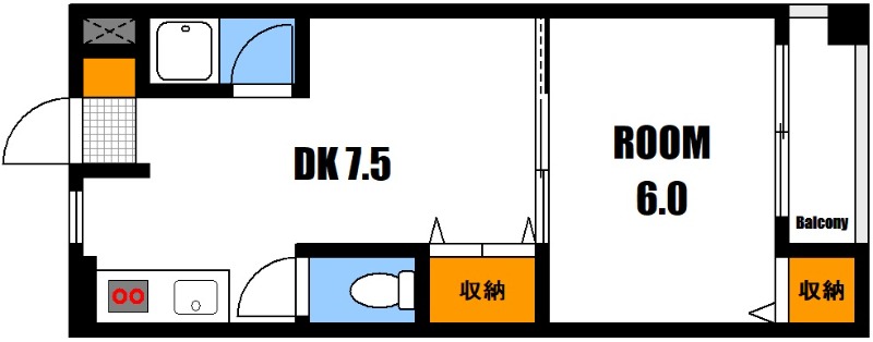 広島市安佐南区長束のマンションの間取り