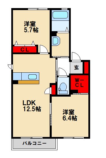 ファームタウン広楽園の間取り