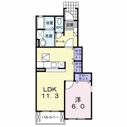 ウッド　クリーク　テラスＢの間取り