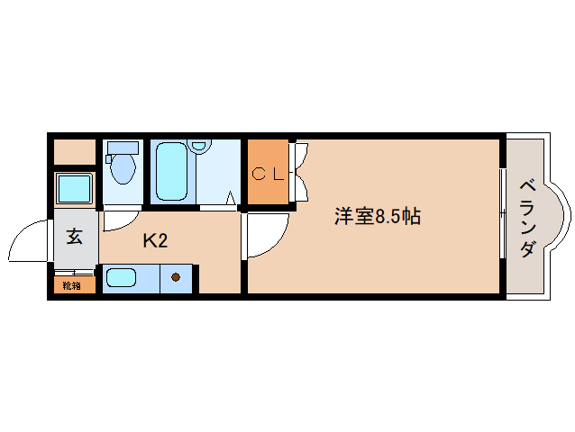 奈良市若葉台のマンションの間取り