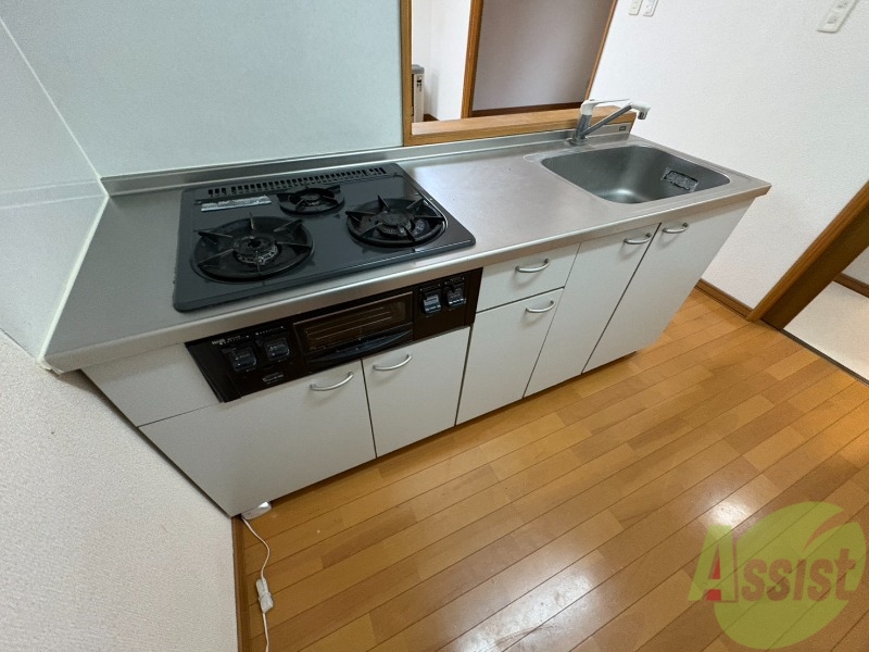 キッチン　清潔感がありお洒落なキッチンになっていました！