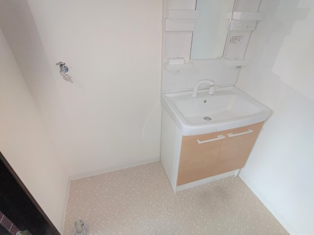 洗面設備　独立洗面台、室内洗濯機置き場