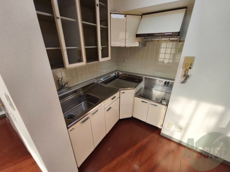 キッチン　調理スペースも広々しておりお料理しやすそうです！