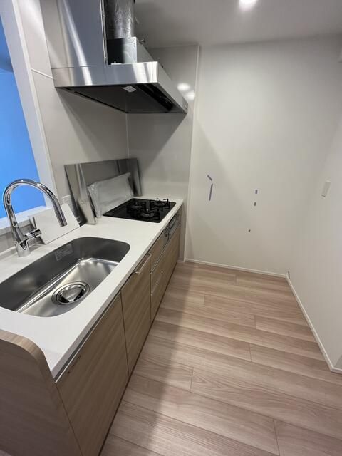 キッチン　コンパクトなキッチンで掃除もラクラク