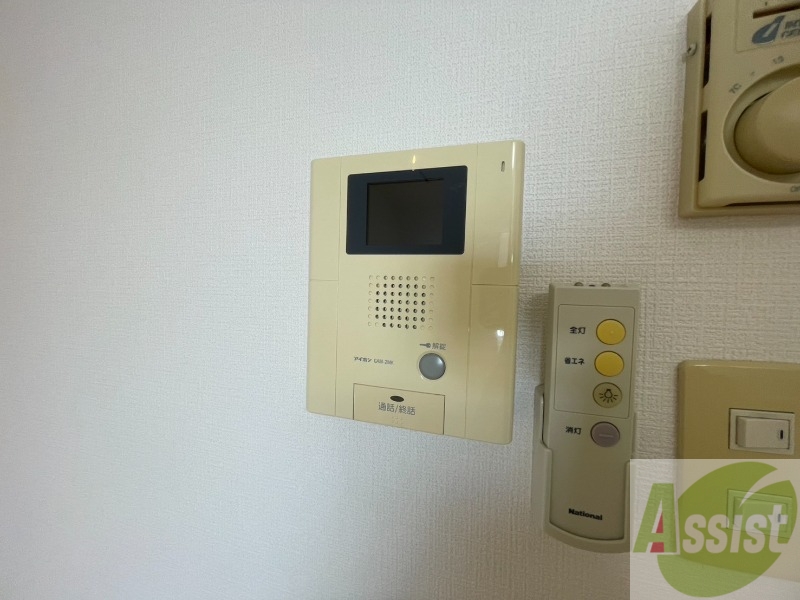 セキュリティ　インターホンです。オートロック付きで安心のマンションです。