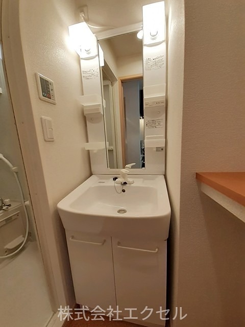 洗面設備　シャワー付き洗面台です。