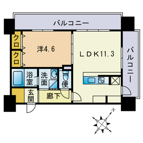 ビエラコート博多駅前の間取り写真