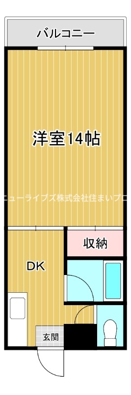京阪本線 寝屋川市駅 徒歩4分 3階建 築38年の間取り写真