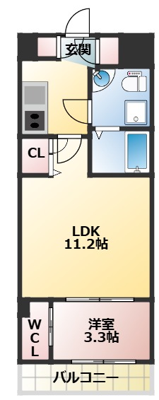 阪神本線 甲子園駅 徒歩6分 7階建 築17年の間取り写真