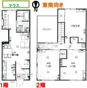 松丘町32-5 賃家の間取り写真