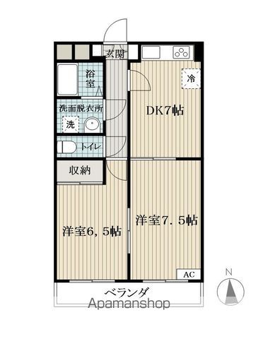 山形新幹線 山形駅 バス乗車時間：8分 最寄りバス停で下車 徒歩4分 3階建 築33年の間取り写真