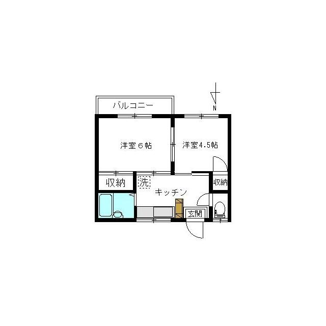 コーポサンライズ B棟の間取り写真