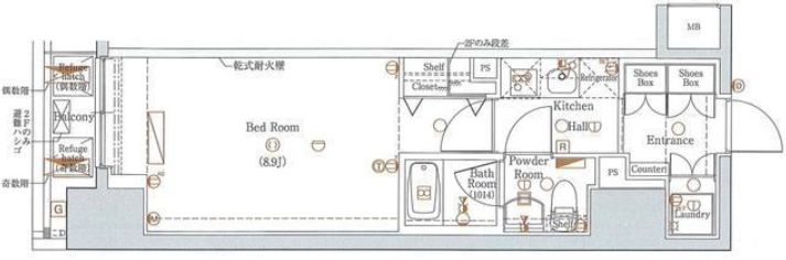 東京メトロ有楽町線 新富町駅 徒歩2分 13階建 築16年の間取り写真