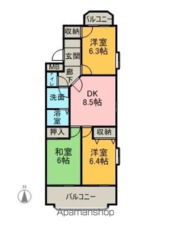 ヴァンベール新舞子の間取り写真