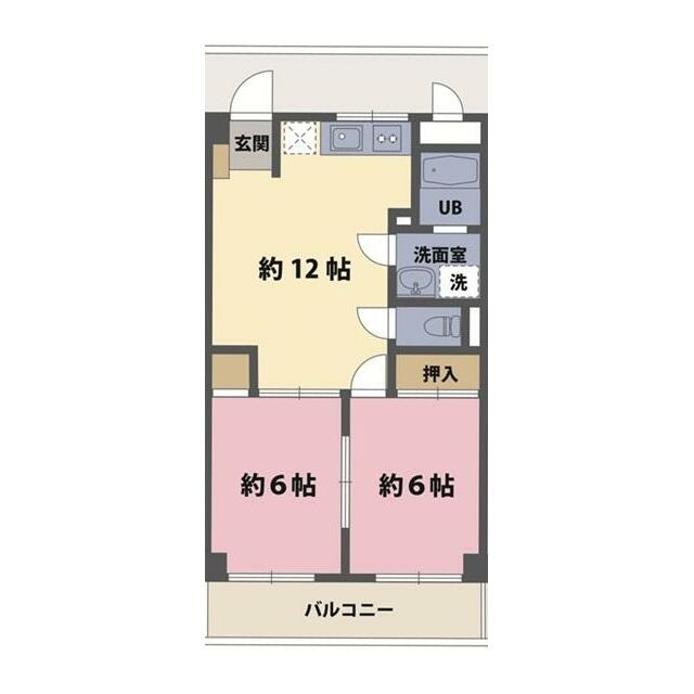 東急田園都市線 藤が丘駅 徒歩8分 5階建 築29年の間取り写真