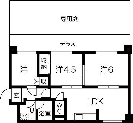 エルベコート東園田の間取り写真