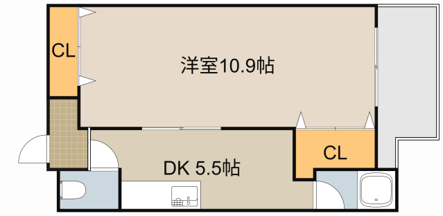 京阪本線 寝屋川市駅 徒歩10分 3階建 築56年の間取り写真