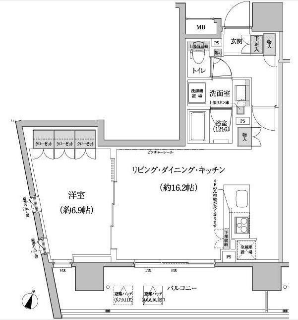 パークハビオ渋谷本町レジデンスの間取り写真