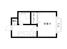 【神戸市灘区箕岡通のマンションの間取り】