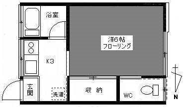 八王子市長房町のアパートの間取り