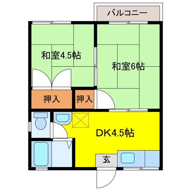 コーポ原田の間取り