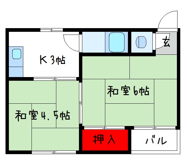 八尾市渋川町のマンションの間取り