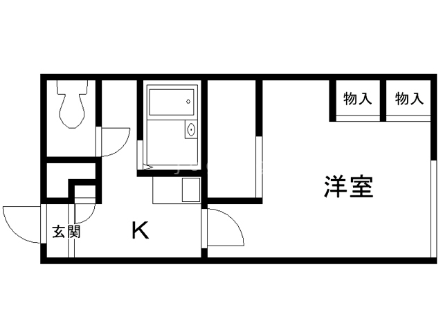 レオパレスイーズ旭川の間取り