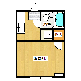 岡山市北区原のアパートの間取り