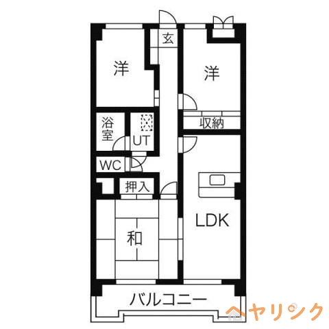 長久手市根の神のマンションの間取り