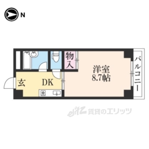 福知山市字中ノのマンションの間取り