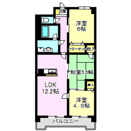 プログレスマンションＫＡＮＡＩの間取り