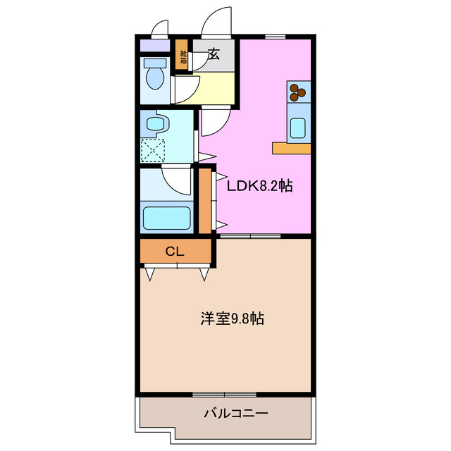 桑名市長島町又木のマンションの間取り