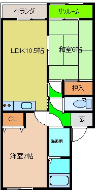 サンライズ原の間取り