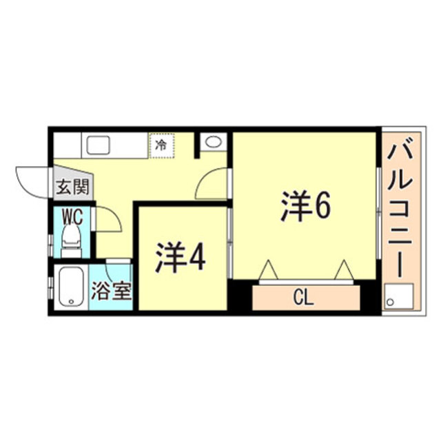 神戸市灘区岸地通のマンションの間取り