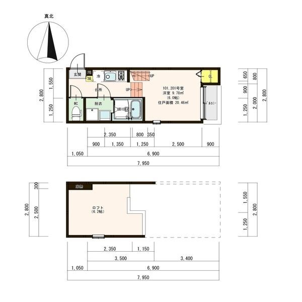 名古屋市守山区金屋のアパートの間取り