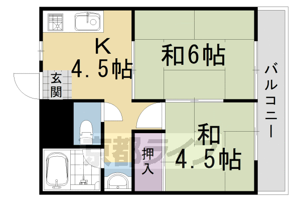 ハイツ小倉山の間取り