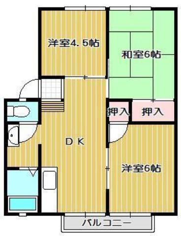 パナハイツドリーム坂出Ａ棟の間取り