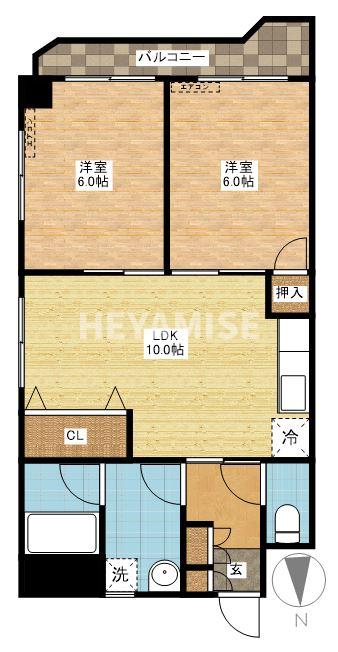 長崎市辻町のマンションの間取り