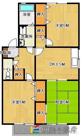 グランドール岩崎　Ａの間取り