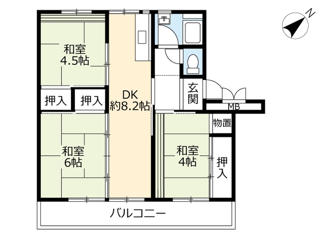 ＵＲ高洲第一の間取り