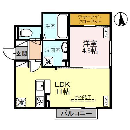 Ｄ－ｒｅｓｉｄｅｎｃｅ扇が丘の間取り