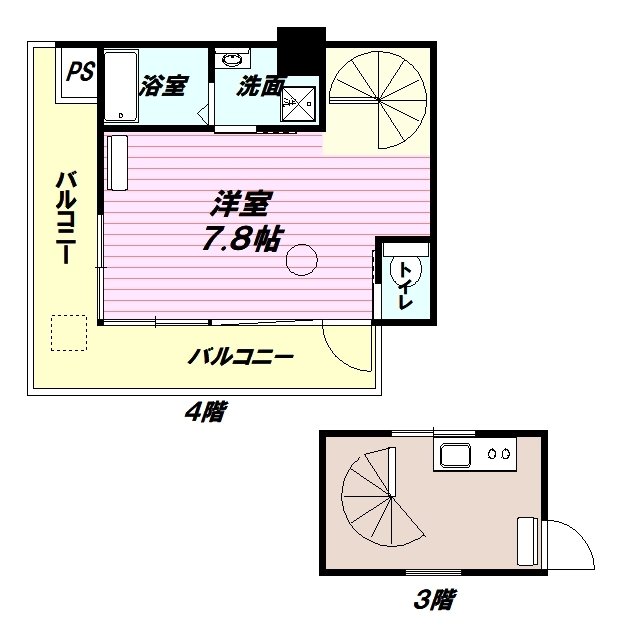 所沢市寿町のマンションの間取り